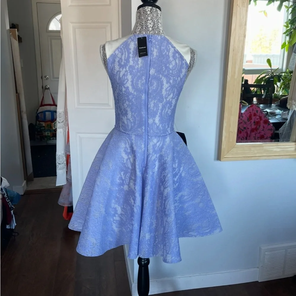 NWT Stunning Fit and Flare Dress With Periwinkle Lace. Small. - Picture 2 of 6